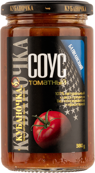 Изображение Соус томатный Кубаночка балканский Гранд-Стар с/б, 380 г