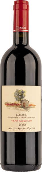 Изображение Вино красное сухое стиль №3 Каберне Совиньон Болгери винья скопайо 339 Киприана с/б, 0,75 л