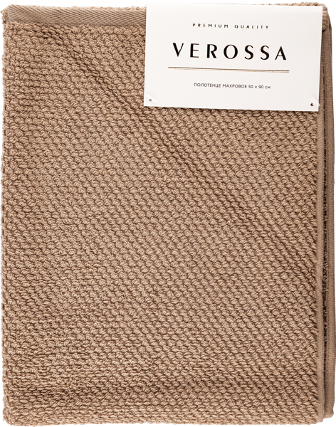 Изображение Полотенце 50*90см махровое Веросса кофейное Нордтекс м/у, 1 шт