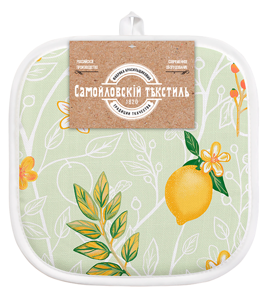 Изображение Прихватка для горячего Самойловский текстиль лимонный сад Нордтекс к/у, 1 шт