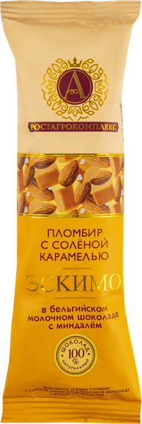 Изображение Мороженое пломбир эскимо А.РостАгроКомплекс соленая карамель РАМОЗ м/у, 65 г