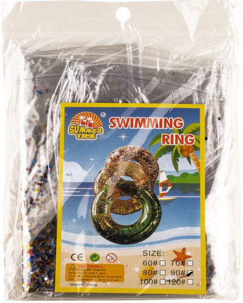 Изображение Круг 83см для плавания Ройманн прозрачный с блестками Ройманн м/у, 1 шт