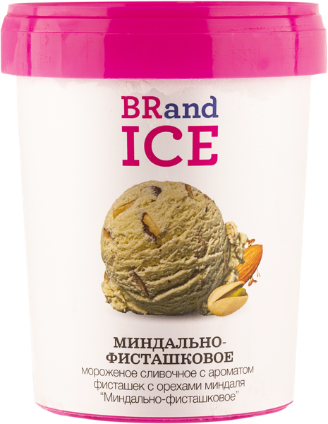 Изображение Мороженое сливочное Бренд Айс миндально-фисташковое БРПИ п/у, 600 г