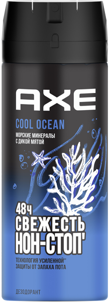 Изображение Дезодорант спрей мужской Акс кул оушен Юнилевер ж/б, 150 мл