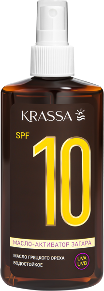 Изображение Масло для загара Красса активатор СПФ10 КРАССА-Косметикс п/у, 150 мл