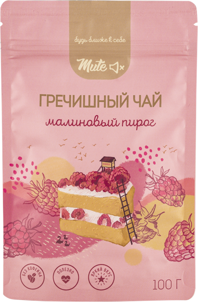 Изображение Напиток чайный гречишный Мьют малиновый пирог Мьют м/у, 100 г