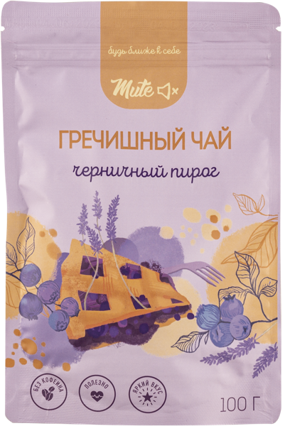 Изображение Напиток чайный гречишный Мьют черничный пирог Мьют м/у, 100 г
