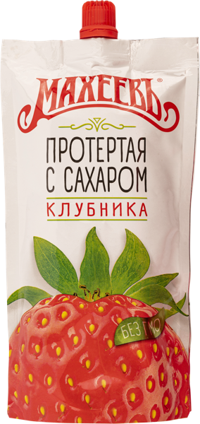 Изображение Клубника протертая Махеевъ с сахаром Эссен продакшн м/у, 300 г