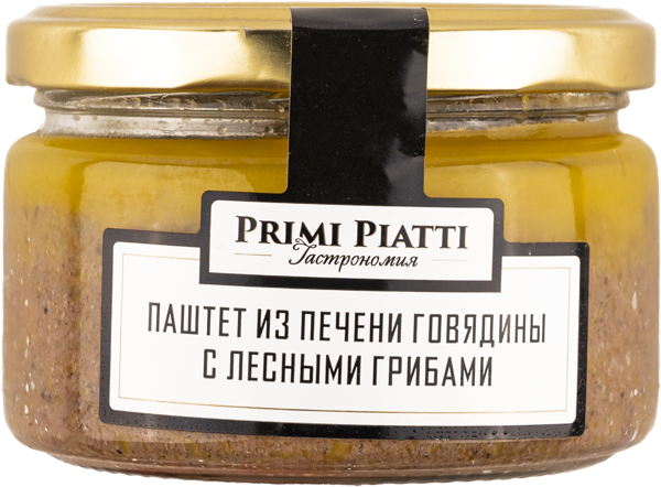 Изображение Паштет из говяжьей печени Прими Пьятти с лесными грибами Шнейдерман Е.Е. ИП с/б, 180 г