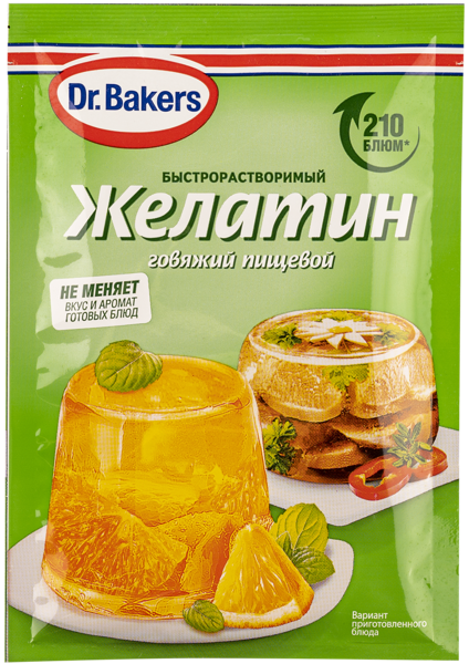 Изображение Желатин быстрорастворимый Др. Бейкерс говяжий Др. Бейкерс м/у, 20 г