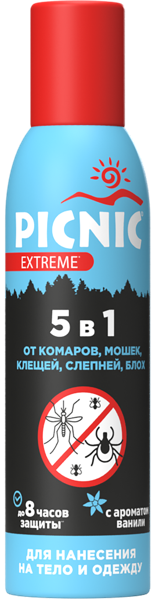 Изображение Аэрозоль от летающ насекомых Пикник экстрим 5в1 Арнест ж/б, 150 мл