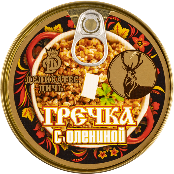Изображение Каша гречневая Деликатес дичь с олениной Деликатес дичь ж/б, 325 г
