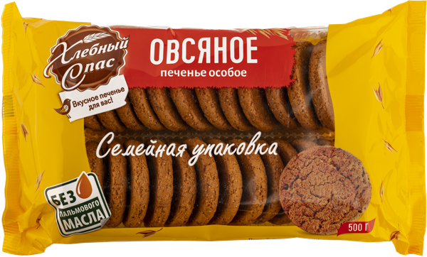 Изображение Печенье овсяное Хлебный спас особое Диал-К м/у, 500 г