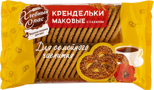 Изображение Печенье сдобное Хлебный спас крендельки маковые Диал-К м/у, 320 г