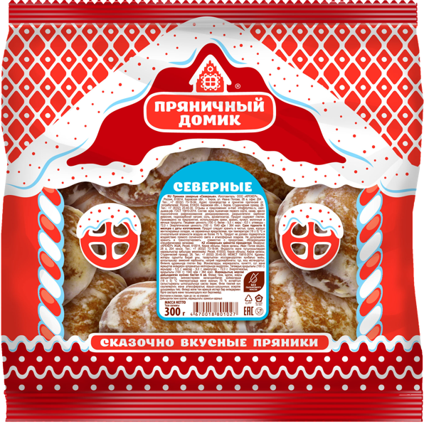 Изображение Пряники Пряничный домик северные Дымка КФ м/у, 300 г