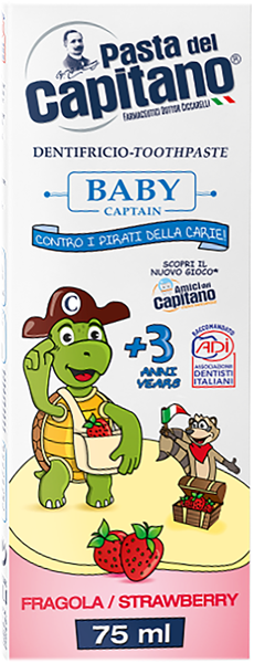 Изображение Зубная паста детская с 3 лет Дель капитано клубника Фармасьютичи к/у, 75 мл