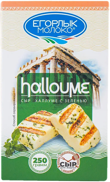 Изображение Сыр 50% мягкий Егорлык Молоко халлуме с зеленью Егорлык Молоко кор, 250 г