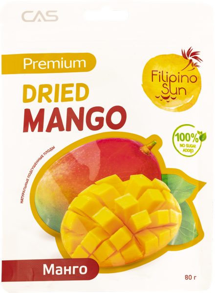 Изображение Сухофрукты Филипино Сан манго сушеный Лайфудс тропикл фуд м/у, 80 г