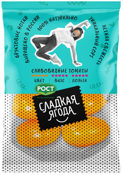 Изображение Овощ сливовидный томат желтый Рост ТД ООО флоупак, 350 г