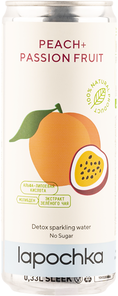 Изображение Напиток газ Лапочка маракуйя персик Островица ж/б, 0,33 л