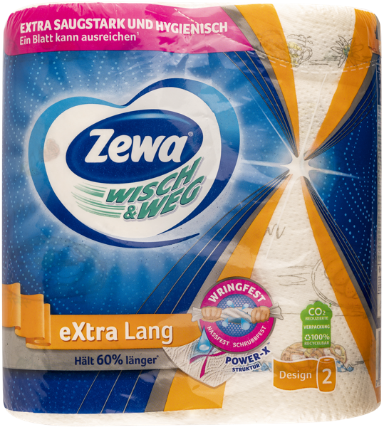 Изображение Полотенце бумажное 3х сл Зева виш энд вег белое 72листа Эссити м/у, 2 шт