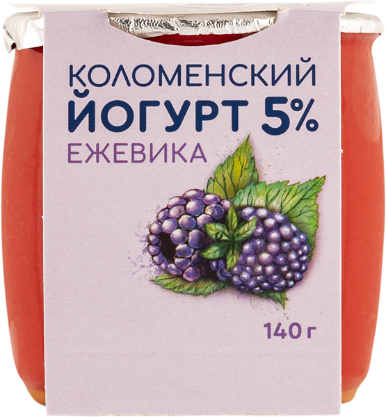 Изображение Йогурт 5% Коломенское ежевика Коломенское к/б, 140 г