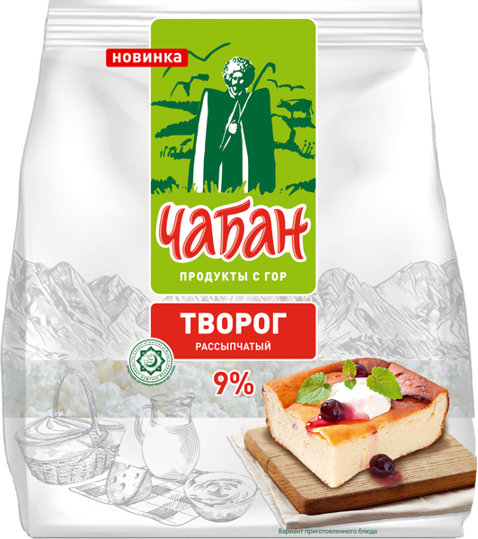Изображение Творог 9% Чабан Нальчикский МК м/у, 350 г
