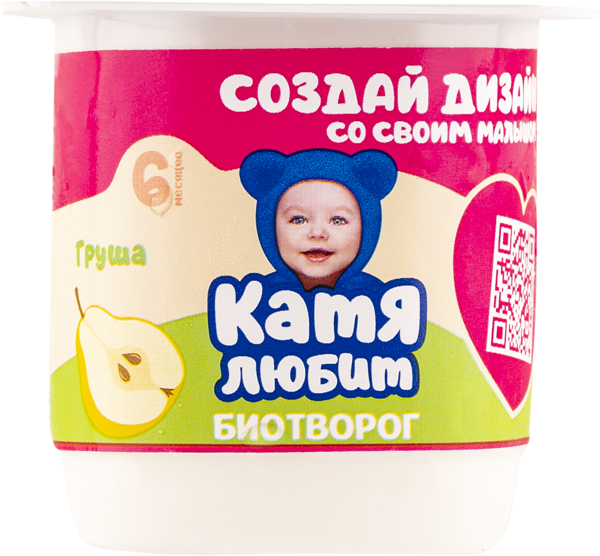 Изображение Биотворог 4% с 6 месяцев Тема груша Эйч энд Эн п/б, 95 г