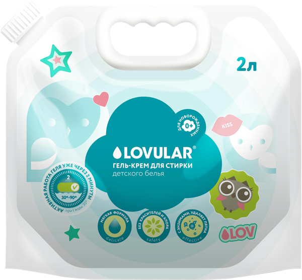 Изображение Гель-крем для стирки Ловулар свит кисс детский 0+ Ловулар ЛТД м/у, 2 л