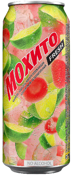 Изображение Напиток газ Мохито клубника Очаково ж/б, 0,45 л