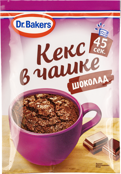 Изображение Смесь для выпечки в чашке Др. Бейкерс кекс шоколадный Др. Бейкерс м/у, 55 г