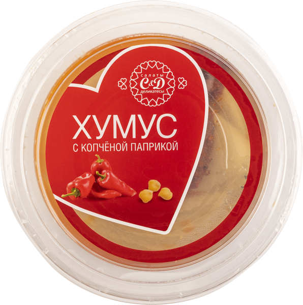 Изображение Хумус Салаты и деликатесы с копченой паприкой Салаты и деликатесы п/б, 200 г