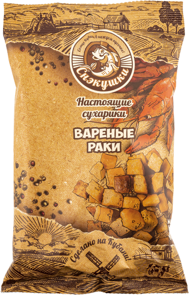 Изображение Сухарики пшеничные Снэкушки вареные раки Фишка м/у, 80 г