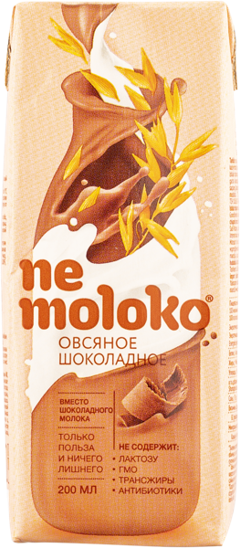Изображение Напиток овсяный Немолоко шоколадный Сады Придонья т/п, 200 мл