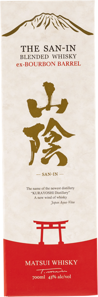 Изображение Виски купажированный 3 года Мацуи экс бурбон баррел Кураоши п/у, 0,7 л