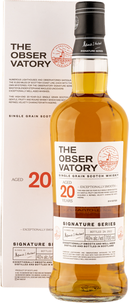 Изображение Виски Однозерновой Зе Обсерватори сингл грэйн 20 лет Обсерватори п/у, 0,7 л