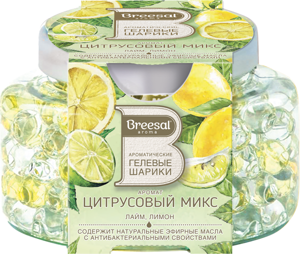Изображение Ароматические шарики гель Бризаль цитрусовый микс Юпеко п/у, 160 г