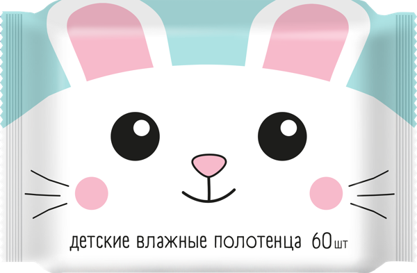 Изображение Полотенца влажные детские Смарт ромашка, алоэ, витамин Е Авангард ООО п/у, 60 шт