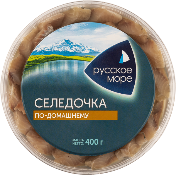 Изображение Пресервы филе-кусочки в масле Русское Море селедочка по-домашнему Русское Море п/у, 400 г