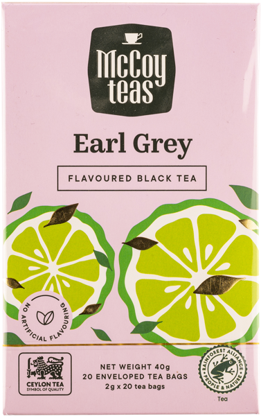Изображение Чай черный в пакетиках Маккой эрл грей Маккой Цейлон кор, 20*2 г