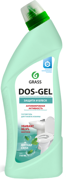 Изображение Гель чистящий для унитаза Грасс защита и блеск мятный Грасс п/у, 750 мл