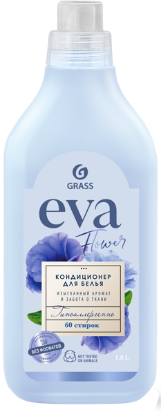 Изображение Кондиционер для белья концен Ева цветы все виды ткани Грасс п/у, 1,8 л