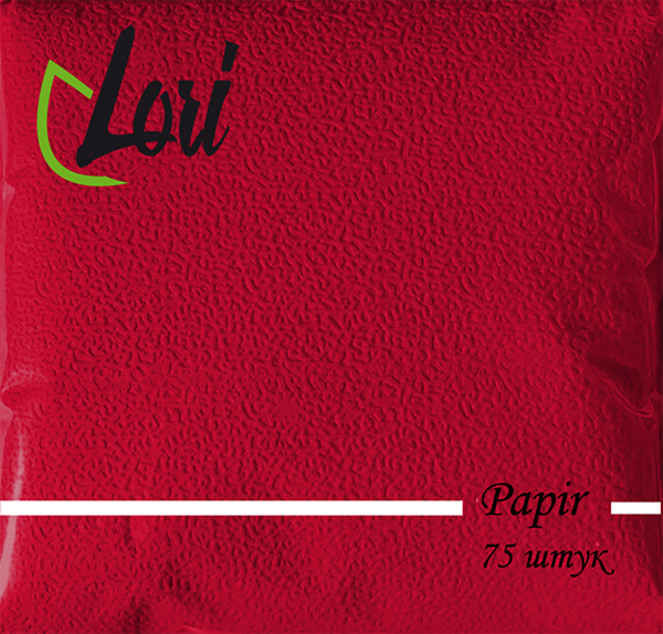 Изображение Салфетки 1-слойные Лори бордовые 24*24 см Фабрика Люкс м/у, 75 шт