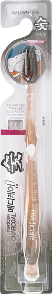 Изображение Зубная щетка средняя Медикеа частицы древесного угля Хендай Энтек п/у, 1 шт