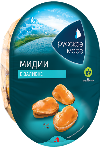 Изображение Пресервы в заливке Русское Море мидии Русское Море п/у, 180 г