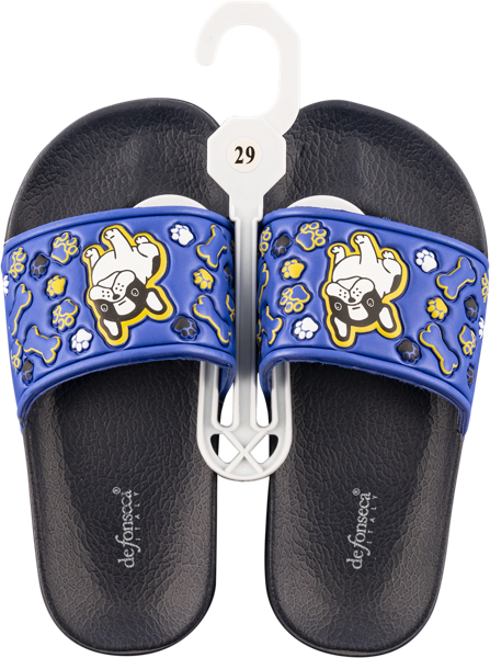 Изображение Тапочки детские пляжные Дефонсека васто бульдог синие Дефонсека , 1 пара