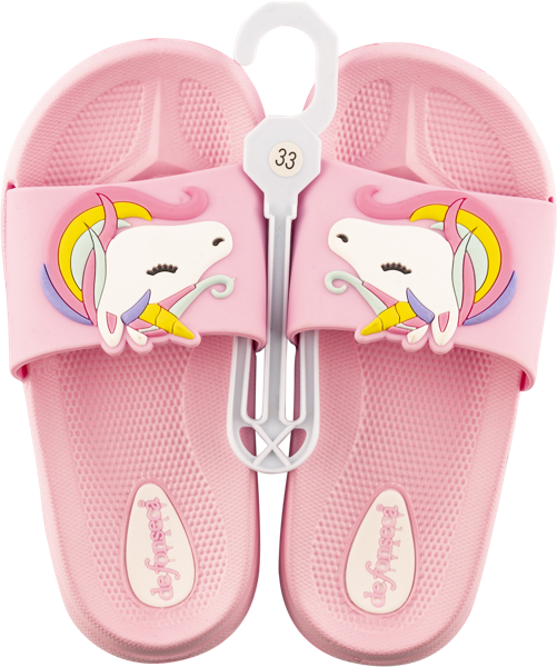 Изображение Тапочки детские пляжные Дефонсека васто единорог розовые Дефонсека , 1 пара