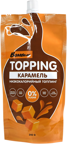 Изображение Соус десертный без сахара Бомббар мягкая карамель Фитнес Фуд м/у, 240 г