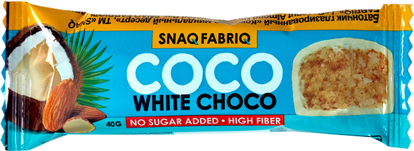 Изображение Батончик в шокол без сахара Снэк фабрик кокос миндаль Фитнес Фуд м/у, 40 г