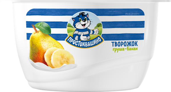 Изображение Творог 3,6% Простоквашино груша банан Эйч энд Эн п/б, 130 г